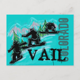 vykort för Vail Colorado snowboarder