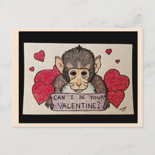 vykort för Valentineser i apa
