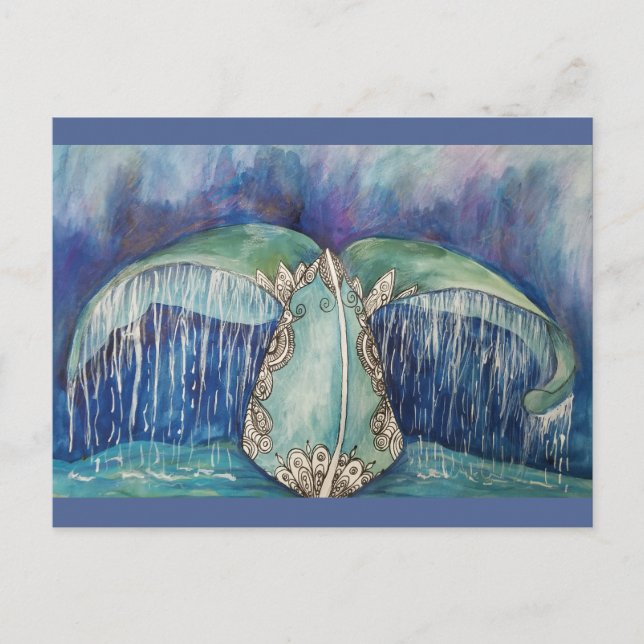 vykort för valfångst svan (Framsida)