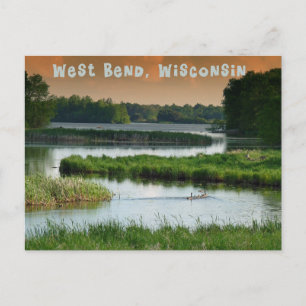 vykort för väster Bend Wisconsin