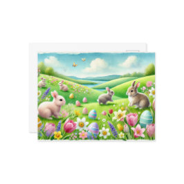 vykort för vattenfärg Påsk