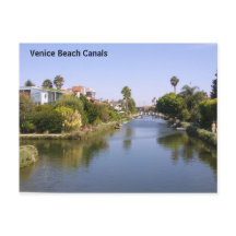 vykort för Venedig Beach-kanaler