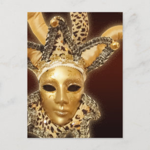 vykort för Venetian Jester Mask