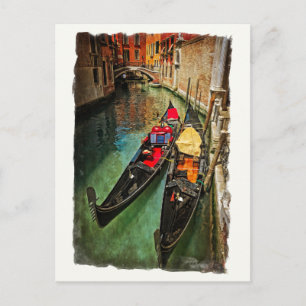 vykort för venetisk gondolas