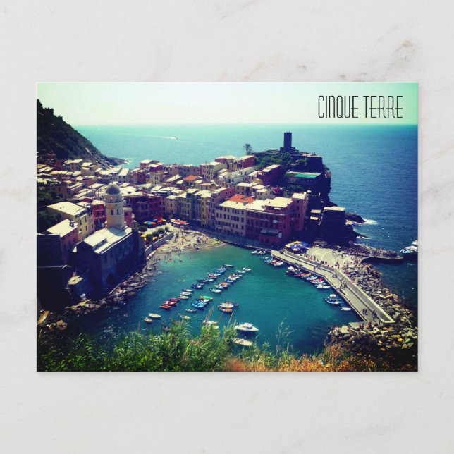 vykort för vernazza cinque terre postcard (Framsida)