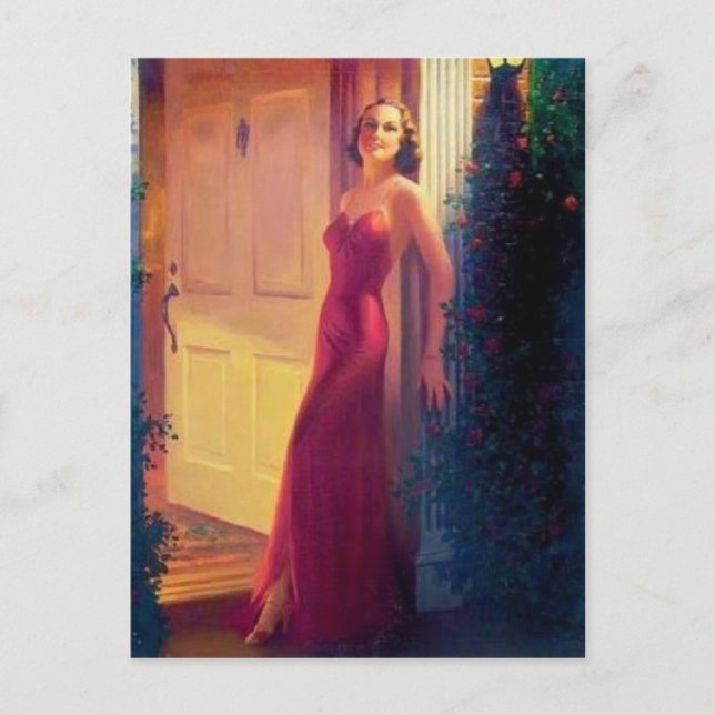 vykort för vintage (Framsida)