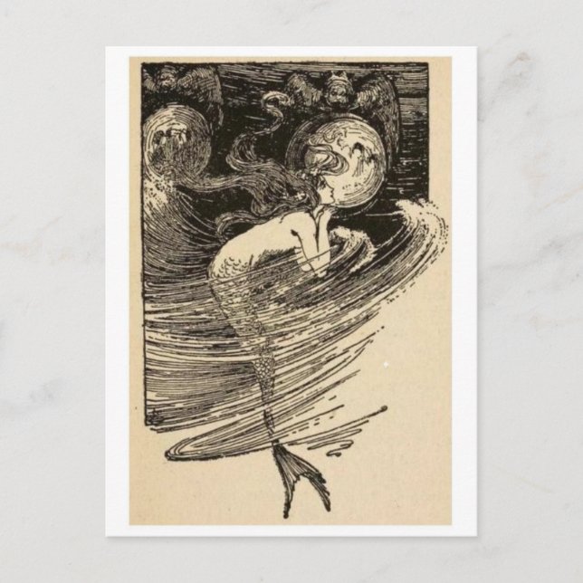 vykort för vintage (Framsida)