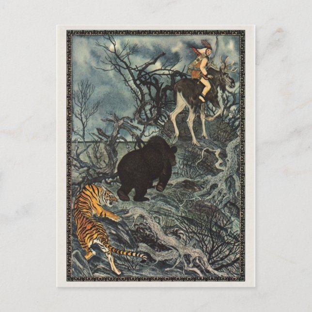 vykort för vintage (Framsida)