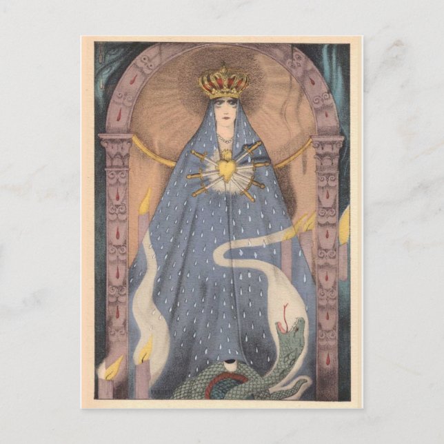 vykort för vintage (Framsida)