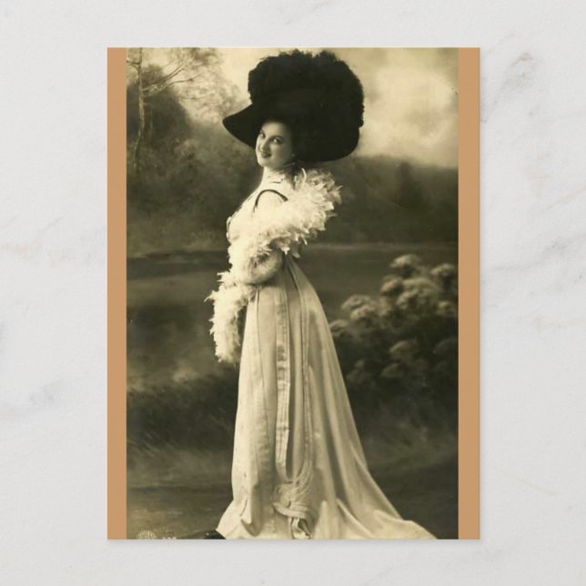 vykort för vintage annons (Framsida)