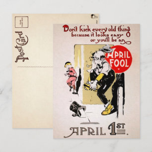 Vykort för vintage April-skoldag