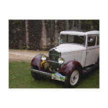 vykort för vintage bil