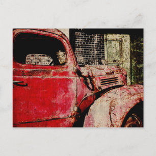 vykort för vintage bil