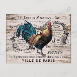 vykort för vintage i Paris tupp land