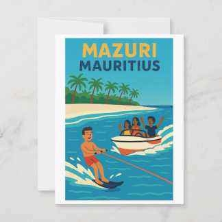 vykort för vintage - Mazuri Mauritius