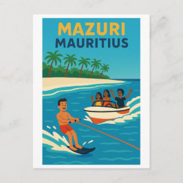 vykort för vintage - Mazuri Mauritius