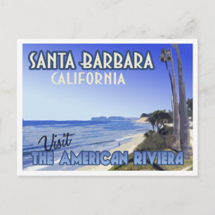 vykort för Vintage resor i Santa Barbara Californi