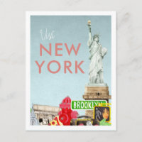 vykort för vintage resor | New York
