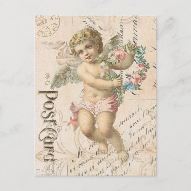 Vykort för vintagecherubvalentin (Framsida)