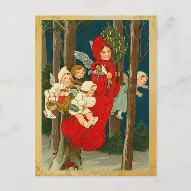 Vykort för vintagejulälva (Framsida)