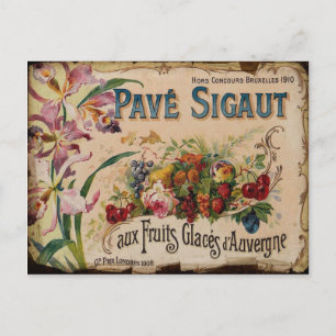 vykort för vintagens etikett