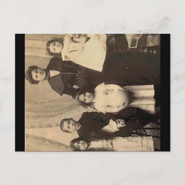 vykort för vintagens familj (Framsida)