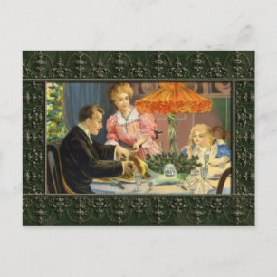 Vykort för vintagens julmiddag