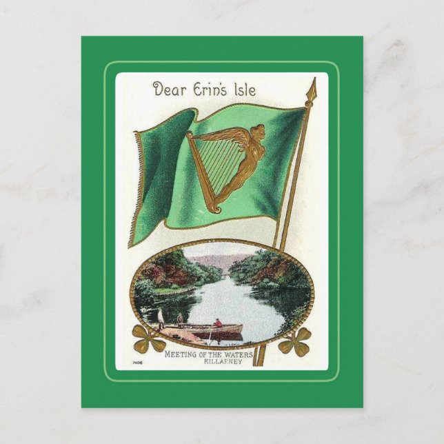 vykort för vintagens St patrick's day (Framsida)
