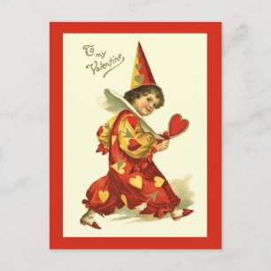 Vykort för vintagevalentinclown