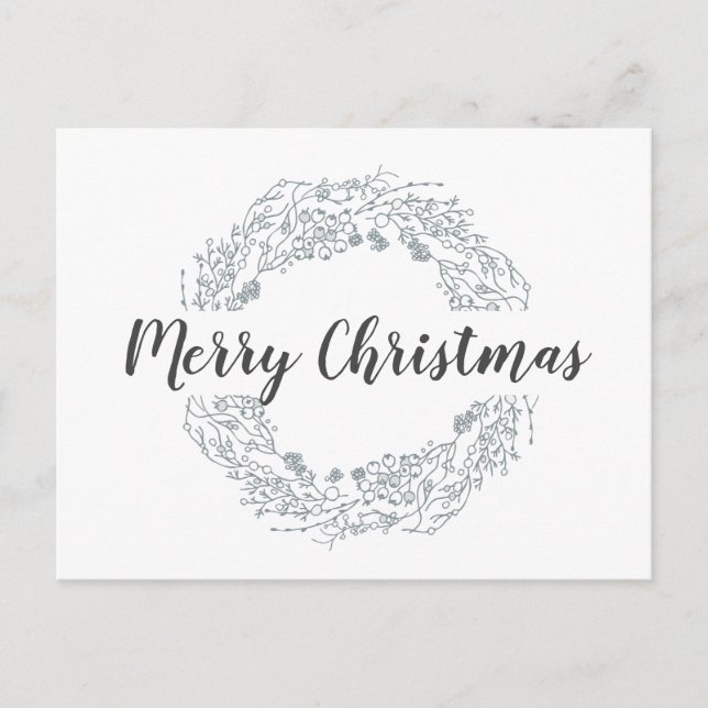 vykort för vinterbär med vita helgdag (Framsida)