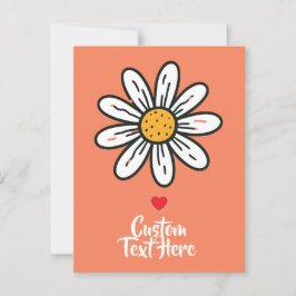 vykort för vit Daisy - lekfull Blommigt konst