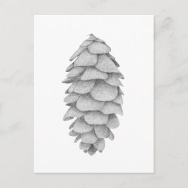 vykort för vit Spruce Cone-helgdag