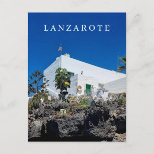 vykort för vit vy på Lanzarote
