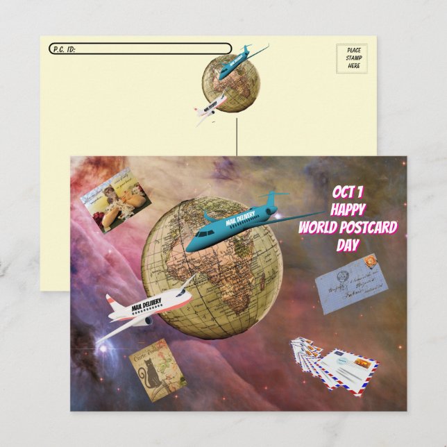 Vykort för vykort för postkorsning (okt 1) (Fram/baksida)