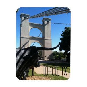 vykort för Waco Suspension Bridge Magnet