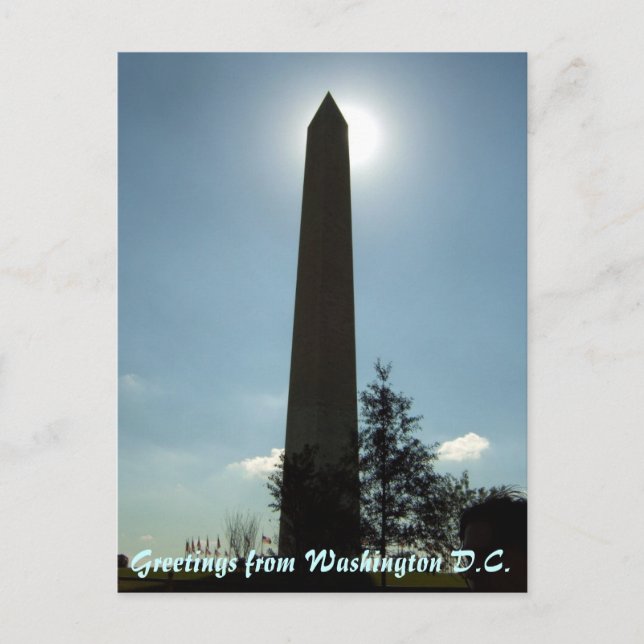 vykort för Washington-monument (Framsida)