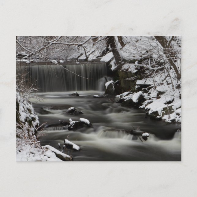 vykort för Winter Waterfall (Framsida)