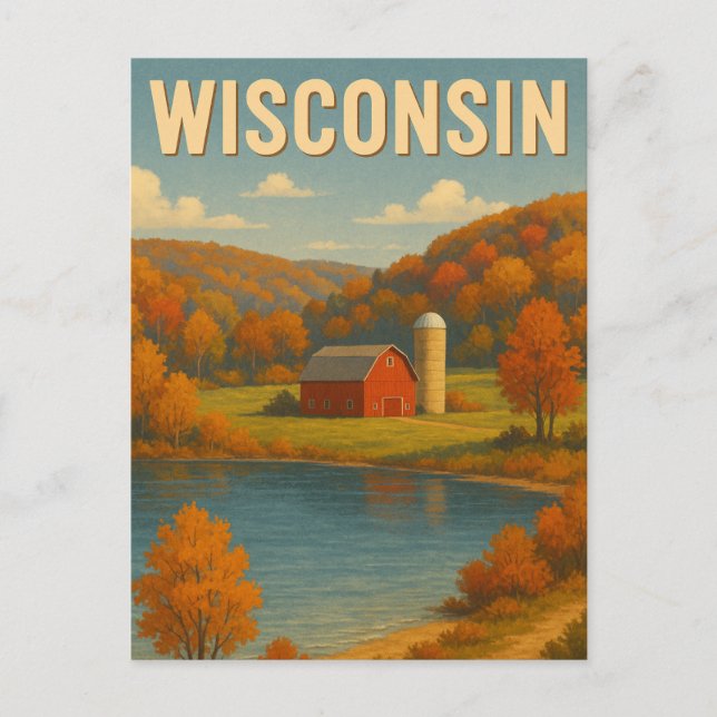vykort för Wisconsin Farms (Framsida)