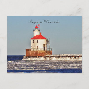 vykort för Wisconsin-fyr