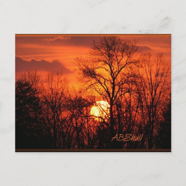 vykort för WV-solnedgång (Framsida)