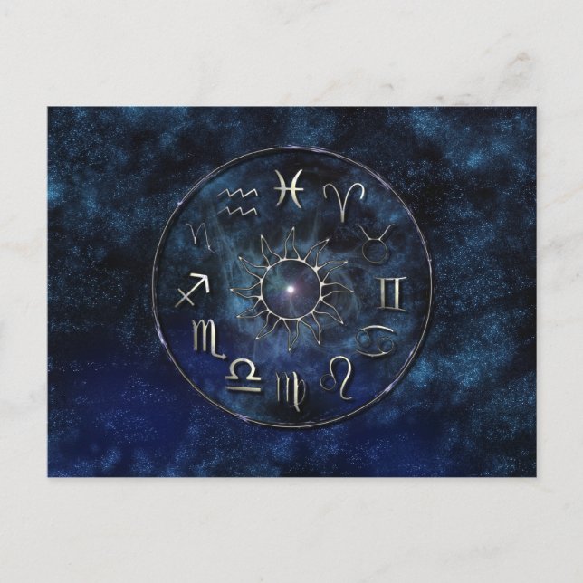 vykort för zodiac-diagram (Framsida)