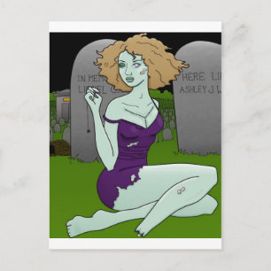 vykort för zombieflicka