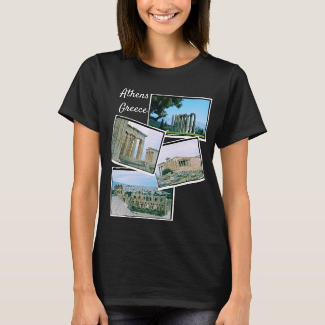 Vykort från Athens, Grekland tshirt T Shirt (Framsida)