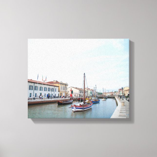 vykort från Cesenatico (Italien) Canvastryck (Framsida)