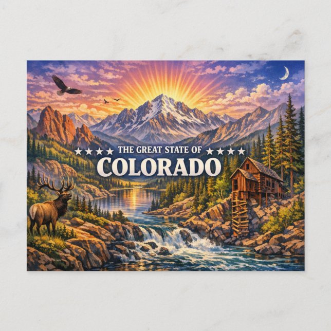 Vykort från Colorado Hälsningar (Framsida)