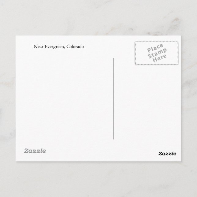 vykort från Evergreen, Colorado (Baksida)