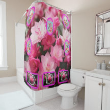 vykort från Hawaii Giant Flowers Shower Curtain