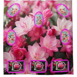 vykort från Hawaii Giant Flowers Shower Curtain