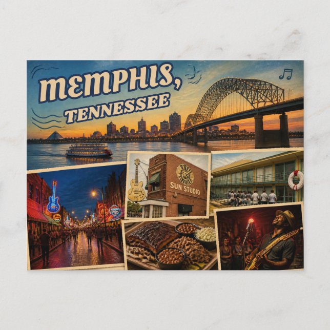 Vykort från Memphis Tennessee (Framsida)