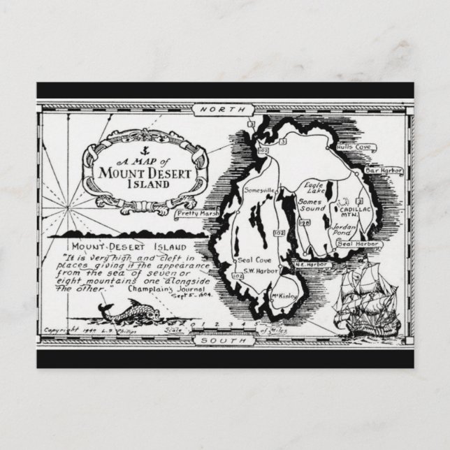 Vykort från Mt Desert Island (Framsida)